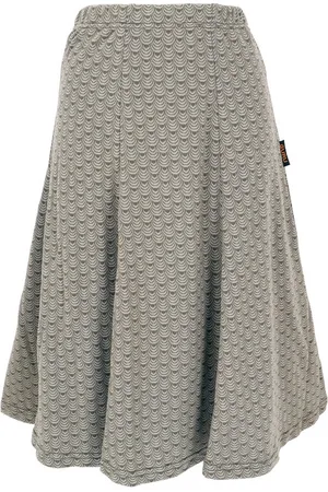 GURU-SHOP Minirock Rock aus Bio-Baumwolle, Jaquard Rock - taupe Ethno Style - Verkäufer: