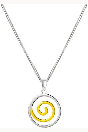 ALEXANDER YORK Kette mit Anhänger SPIRALE Gelbgold-Vergoldung, 2-tlg., 925 Sterling Silber - Verkäufer: