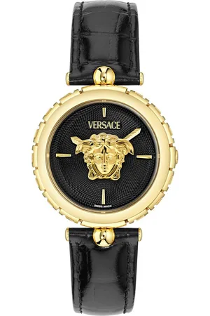 VERSACE Quarzuhr MEDUSA HERITAGE VE9D00124, Armbanduhr, Damenuhr, Swiss Made, Saphirglas, Lederarmband, analog