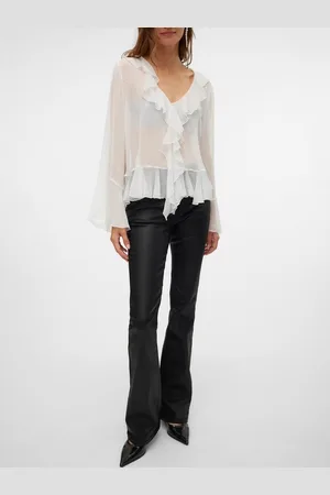 VERO MODA Bootcut-Jeans VMFLASH MR FLARED COATED PANTS NOOS