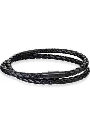Bungsa Armband Lederarmband doppelt gewickelt mit Magnetverschluss aus Edelst (1 Armband, 1-tlg), Bracelet Armschmuck - Verkäufer: