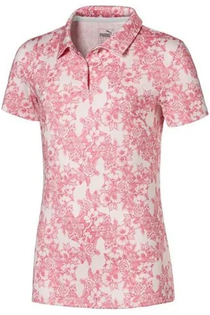 PUMA Poloshirt Golf Polo Floral Rosewater Pink/Rosa Junior EU 116 - Verkäufer: Svens Golfshop GmbH