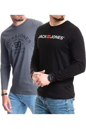 JACK & JONES Langarmshirt basic Shirt mit Printdruck im 2er Set - Verkäufer: mailopoint