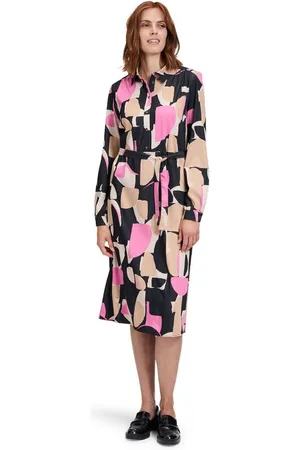 Betty & Co Druckkleid Betty & Co Casual-Kleid mit Kragen Nahtführung