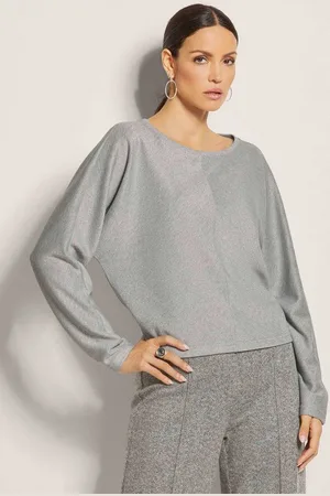 Madeleine Langarmshirt Langarm-Shirt mit Glanz-Effekt - Verkäufer: Premio Fashion GmbH