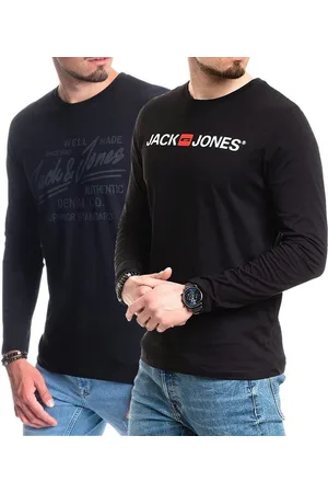 JACK & JONES Langarmshirt basic Shirt mit Printdruck im 2er Set - Verkäufer: mailopoint