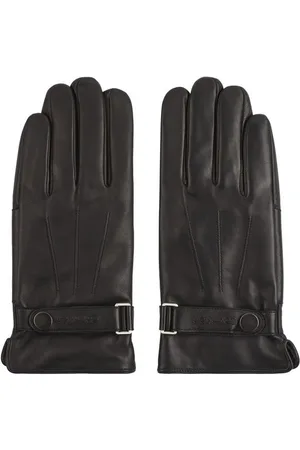 Calvin Klein Lederhandschuhe LEATHER RIVET GLOVES mit Logoschriftzug