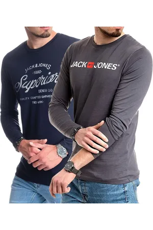 JACK & JONES Langarmshirt basic Shirt mit Printdruck im 2er Set - Verkäufer: mailopoint