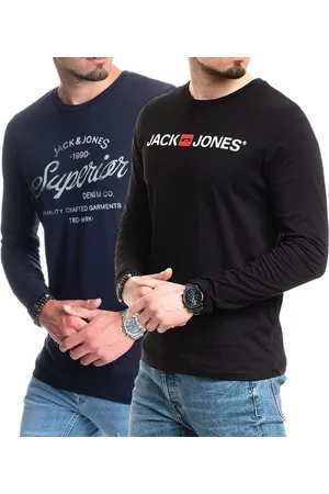 JACK & JONES Langarmshirt basic Shirt mit Printdruck im 2er Set - Verkäufer: mailopoint