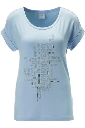 Madeleine Kurzarmshirt Jersey-Shirt mit glanzvollen Ziersteinen - Verkäufer: Premio Fashion GmbH