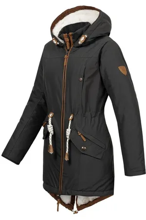 Brave Soul Wintermantel Abby für Damen, mit doppeltem Reißverschluss - Verkäufer: Outdoorglück