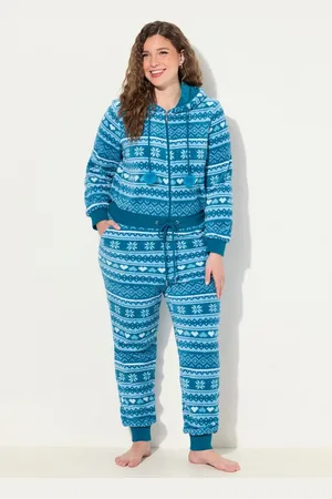 Ulla Popken Overall Homewear-Overall Plüsch Norweger Kapuze Langarm - Verkäufer: Popken Fashion Group
