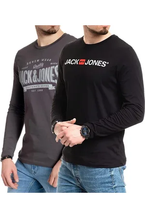 JACK & JONES Langarmshirt basic Shirt mit Printdruck im 2er Set - Verkäufer: mailopoint