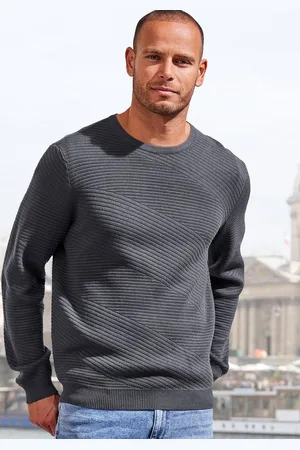 john devin Strickpullover Pullover aus weichem Strukturstrick
