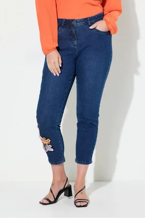 Miamoda Regular-fit-Jeans Jeans Slim Fit farbige Applikationen. 5-Pocket - Verkäufer: Popken Fashion Group