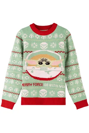 STAR WARS Weihnachtspullover The Mandalorian Grogu Kinder Pullover Größe 116-164 cm - Verkäufer: Starkids Licensed Brands and more