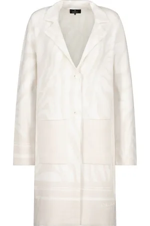 monari Outdoorjacke Mantel mit Reverskragen off-white gemustert - Verkäufer: Lieblingsstücke