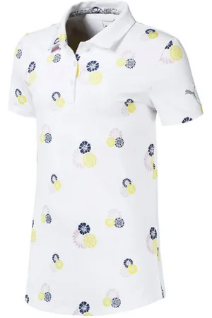 PUMA Poloshirt Golf Polo Blossom Weiß Gemustert Junior 116 - Verkäufer: Svens Golfshop GmbH