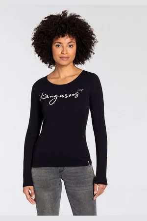 KangaROOS Longsleeve Langarm, sehr figurbetont, aus Rippware, aus 100% Baumwolle