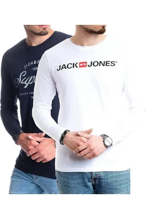 JACK & JONES Langarmshirt basic Regular Shirt mit Printdruck im 2er Set - Verkäufer: mailopoint