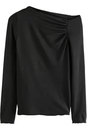 Next Langarmshirt Langärmeliger asymmetrisches Raff-Oberteil (1-tlg) - Verkäufer: Germany GmbH