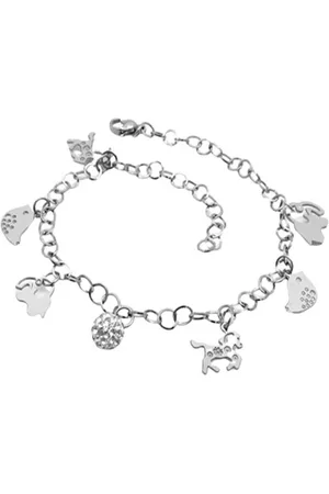 Bungsa Armband Bettelarmband Tiere & Feridokugel Silber aus Edelstahl Damen (1 Armband, 1-tlg), Bracelet Armschmuck - Verkäufer:
