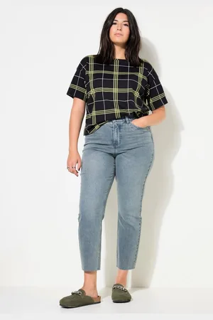 STUDIO UNTOLD Regular-fit-Jeans Mom-Jeans Wide Legs 5-Pocket cut Saum - Verkäufer: Popken Fashion Group