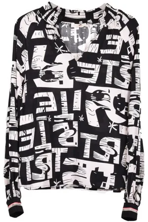 Buena Vista Langarmbluse Lucy - black letter - Verkäufer: Melange-shop