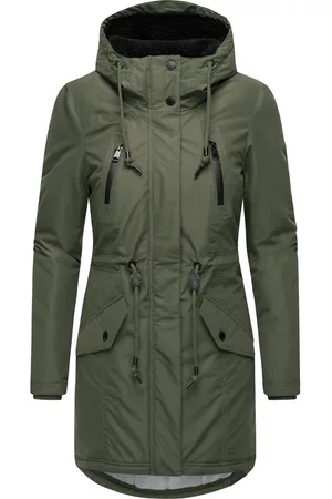 Ragwear Wintermantel Elsien wasserdichter Winterparka mit Teddyfell-Futter