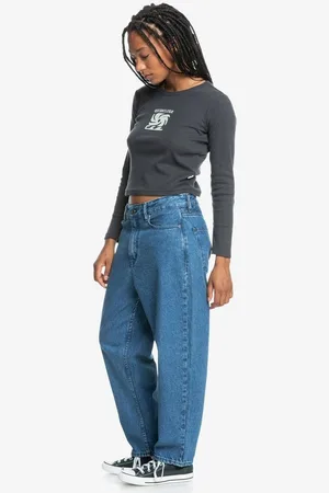 Quiksilver High-waist-Jeans Jeans Uni Baggy Estate Blue - Verkäufer: Sun & Famous
