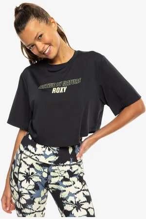 Roxy Trainingsshirt Funktions T-Shirt Bauchfrei Beach Bound True Black - Verkäufer: Sun & Famous