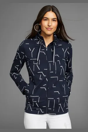 DELMAO Sweatjacke mit Allover-Print - NEUE KOLLEKTiON
