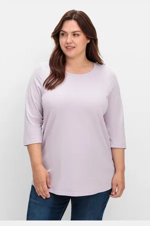 Sheego 3/4-Arm-Shirt Große Größen in Baumwoll-Piqué-Qualität