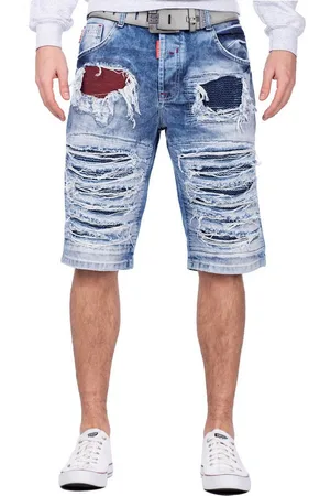 Cipo & Baxx Jeansshorts Kurze Hose BA-CK219 Blue W31 mit Destroyed Effekten - Verkäufer: bans24
