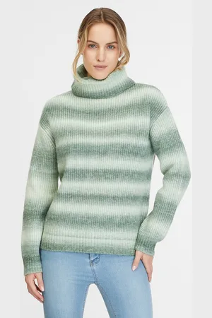 Ragwear Rollkragenpullover SAFINA mit bunt gestreiftem Strickmuster