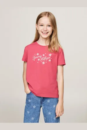 Tommy Hilfiger T-Shirt TOMMY SCRIPT GLITTER TEE SS mit großem Logodruck