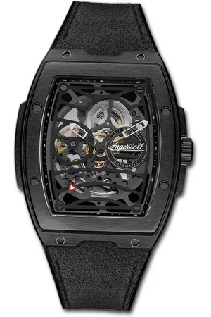 INGERSOLL 1892 Quarzuhr Herrenuhr PUR/Alcantara, (Analoguhr), Herrenuhr Alcantaraarmband , eckiges Gehäuse, groß (ca. 42mm) - Verkäufer: Fit4Style Silberschmuck - IMPPAC