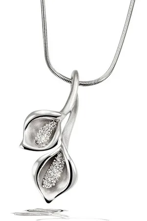 GOLDMAID Kette mit Anhänger 925 Sterling Silber Gebürstet Zirkonia