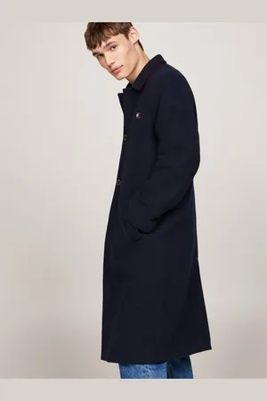 Tommy Hilfiger Langmantel TJM WOOL COAT mit halbgespreizten Kragen