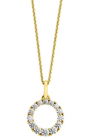 Orolino Kette mit Anhänger Gold 333 mit 14 weißen Zirkonia-Steinen 42cm lang