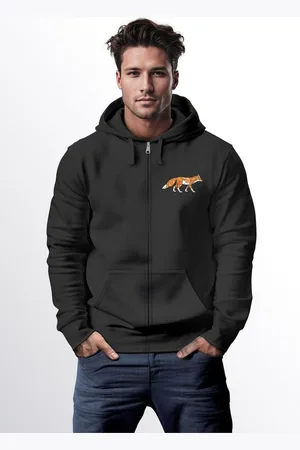 Neverless Sweatjacke Sweatjacke Zip-Hoodie Herren Polygon Print Fuchs Outdoor Geometric - Verkäufer: Akowi