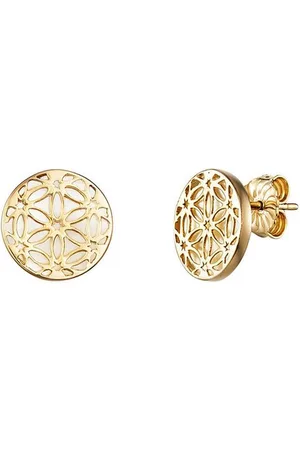 JULIE JULSEN Paar Ohrstecker 925/- Sterling Silber vergoldet Lebensblume Perlmutt