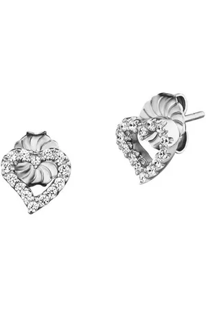 JULIE JULSEN Paar Ohrstecker 925/- Sterling Silber rhodiniert Herz mit Zirkonia