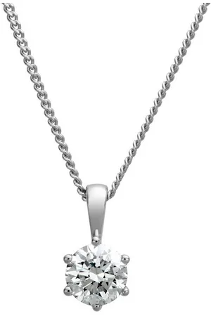Orolino Kette mit Anhänger 750/- Weißgold 1 Brillant 1,0 ct.
