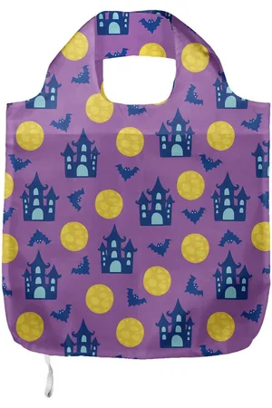 Abakuhaus Tragetasche Praktische Einkaufstaschen Umweltfreundliche Wiederverwendbare, Halloween Monde Fledermäusen und Burgen - Verkäufer: Color-D Textile GmbH