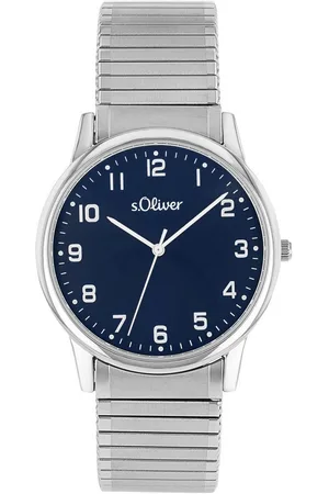 QS by s.Oliver Quarzuhr 2038598, Armbanduhr, Damenuhr, Herrenuhr, Edelstahlarmband, Flexband, Zugband