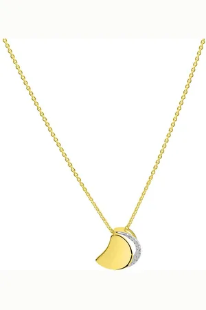 ELLEN K. Kette mit Anhänger 375/- Gelbgold bicolor Zirkonia