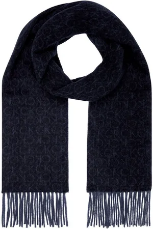 Calvin Klein Schal CLASSIC WOOL SCARF MONOGRAM, mit Logoprägung