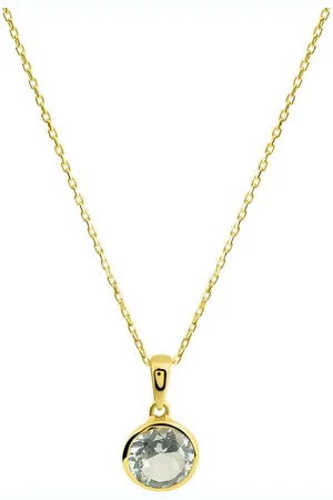 ELLEN K. Kette mit Anhänger 585/- Gelbgold Blautopas