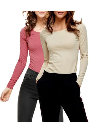 ONLY Langarmshirt Basic Shirt im 2er-Set in Unifarben - Verkäufer: mailopoint